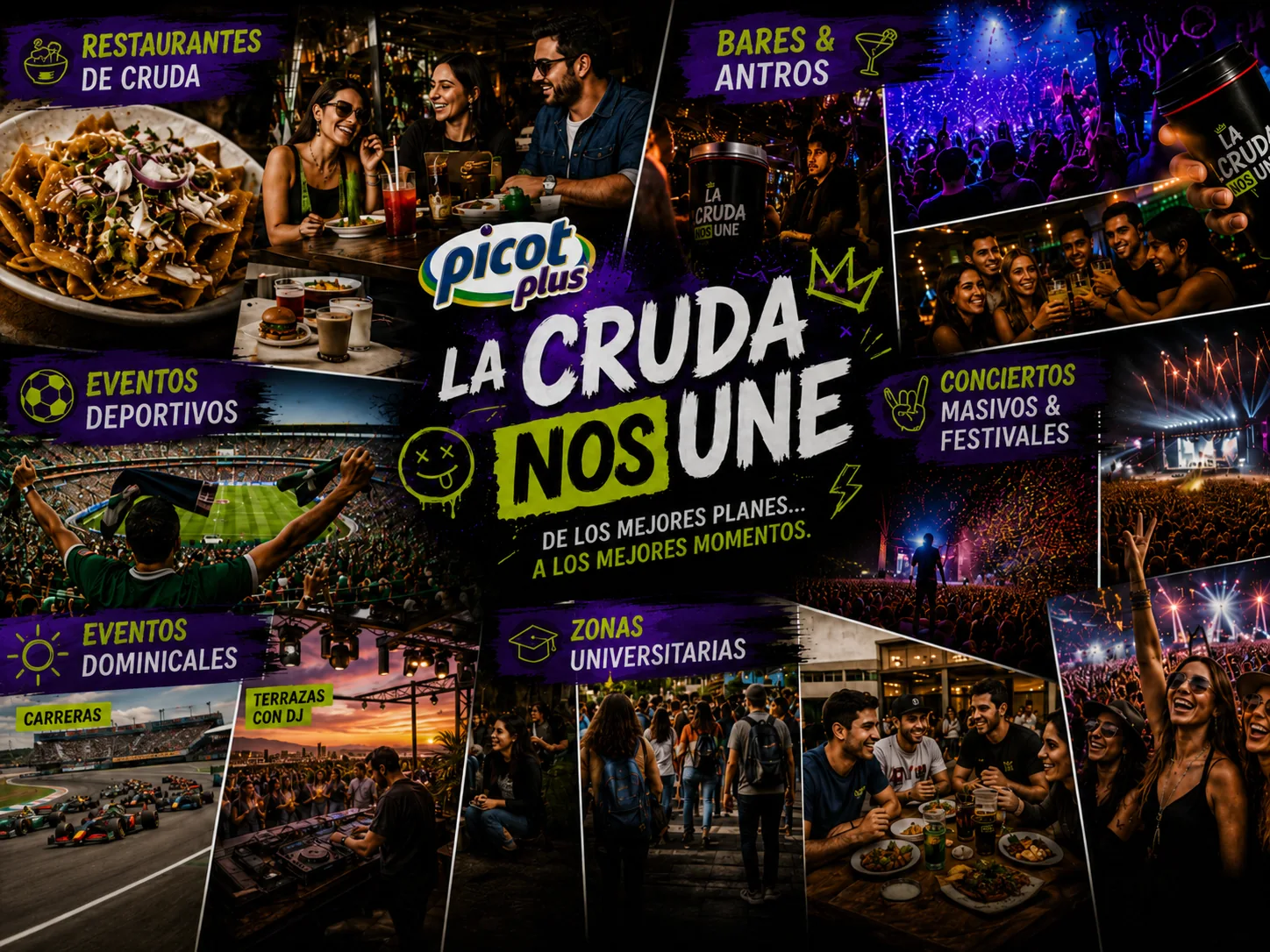 La Cruda Nos Une · los 6 frentes